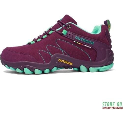 Unisex Lightweight Hiking Sneakers Women Suede Breathable Casual Trekking Shoes Men High Quality Non-slip Camping Climbing Shoe