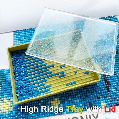Special Design Beading Tray for Square Drills, High Ridge, Not Easy to Spill Out, 5D DIY Painting with Diamonds Accessories