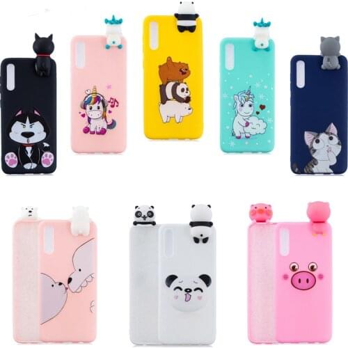 Cute 3D Doll Toys Cartoon Silicone Cases on For Samsung Galaxy A51 A71 A40 A50 A70 A10 A20 A30 A21S A20E A31 Soft TPU Back Cover