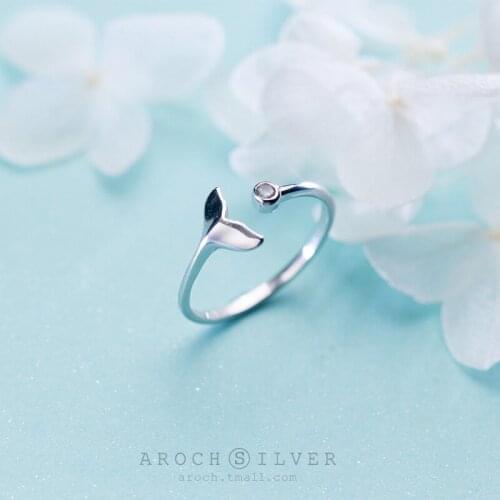 Trendy Simple Fish Tail Rings For Women Lover Engagement Wedding Open Finger Rings Punk Jewelry