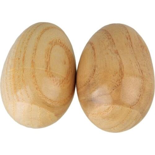 Musical Percussion Instruments Wooden Egg Shakers Rhythm Rattle for Baby Kids Pack of 2