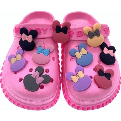 Wholesale 50PCS Mix Cartoon Animal Croc Jibz Buckle PVC Soft Shoes Decoration Rabbit Head Shoes Charms BB Girls Party Gifts
