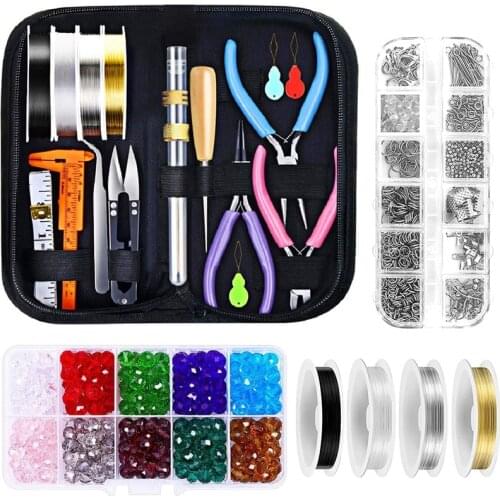 Jewelry Making Supplies Kit with Jewelry Tools Jewelry Wires for Jewelry Repair Beading Bracelets Earrings DIY Handmade