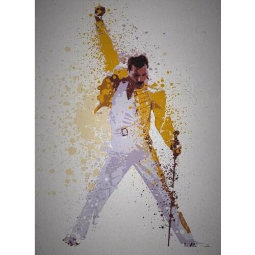 Diamond Painting Kits Home Decor With AB Drill Queen Freddie Mercury Bohemian Rhapsody 5D DIY Poured Glue Scallope Edge Abstract