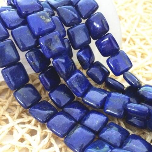 Natural stone lapis lazuli 6 shape square oval teardrop rice heart loose beads fit for diy necklace jewelry 15inch B596