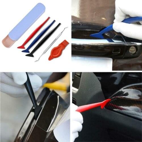New 5pcs Car Stickers Hardness Wrap Vinyl Tools exterior accessories Micro Squeegee Scraper car Micro Gasket Squeegee