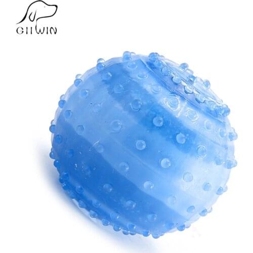 HACHIKITTY Cooling Dog Ball Toys For Interactive Game Tooth Cleaning Durable Round Chewing Anti Biting Toys ZA0006