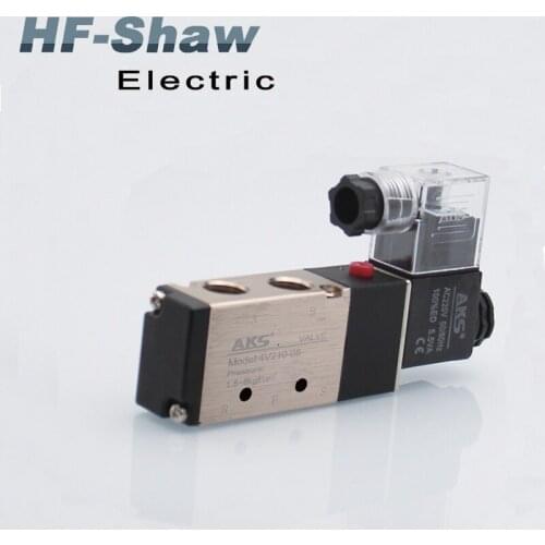 Electric Solenoid Valve 5 Way 2 Position Control Air Compressor Accessories Fitting Magnetic Valve 12V 24V 220V