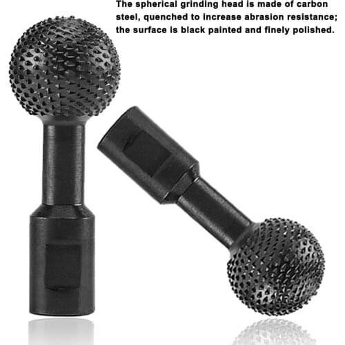 10/14mm Ball Gouge Spherical Spindles Shaped Wood Gouge Power Carving Attachment For Angle Grinder Wooden Groove Carving Tool