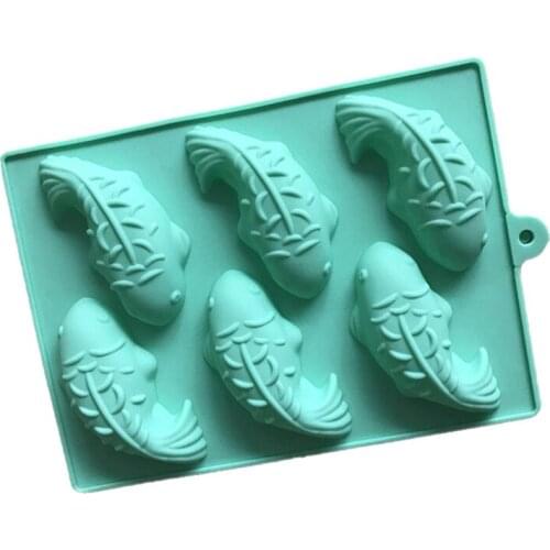 Koi Mold Silicone Fondant Cake Decorating Tools Chocolate Baking Mould 3D Fish Sugarcraft Resin Clay Homemade Bakeware