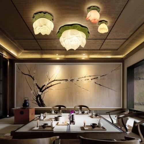 Modern New China Ceiling Light Classical Garden Living Room Lotus Bedroom Corridor Creative Art Pastoral LU728318