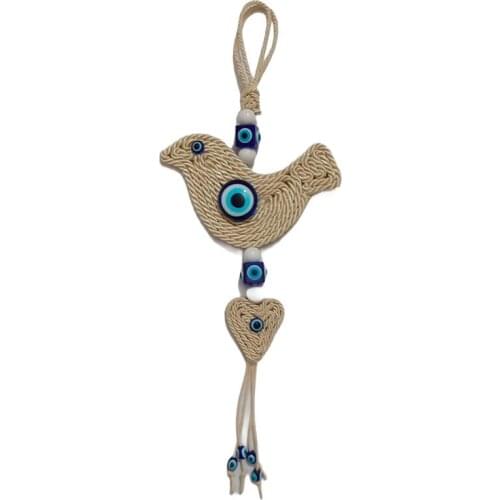 Hand-Woven Macrame Pendant Ornament Wall Hanging Decoration Bedroom Baby Door Living Room Garden Balcony Decor Evil Eye