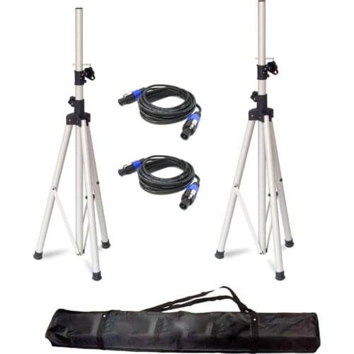 High quality console aluminum speaker stands with speaker cable