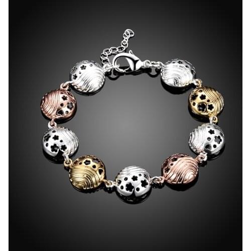 High Quality Fashion Hollow Out Silver Bracelets & Bangles Brand Design Fashion Silver Women Bracelet