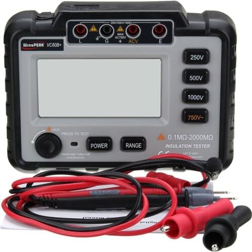 Winspeak Vc60B+1000V Megger digital Insulation Tester Megohmmeter Ohm Tester Insinsulation Resistance Tester Meters Multimeter