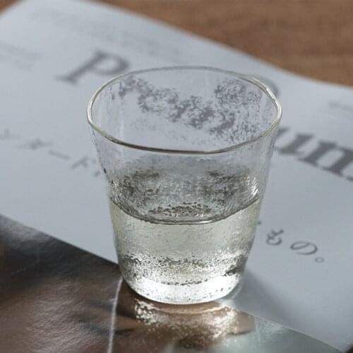 Japanese Handmade Heat-resistant Glass Tea Cup, Small Wine Glass, Gravel Hammer Pattern Gift