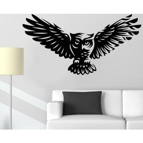 YOYOYU Home Art Waterproof wallpaper Owl Bird Feather Wings Sticker Vinyl Wall Decal tremovable dacal for Living Room WL34