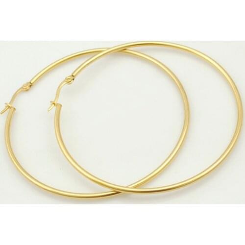 Gokadima Women Earrings, 20mm-70mm EARING HOOP,small or large basketball wives Stainless Steel Hoop Earrings, Party Jewelry