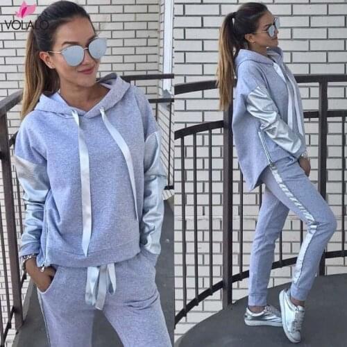 2020 New Autumn Winter Tracksuit Long Sleeve Thicken Hooded Sweatshirts 2 Piece Set Casual Women Hoodies
