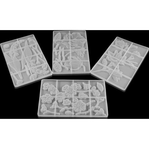 1Pcs Flower Resin Silicone Mold Casting Molds UV Epoxy Jewelry Flower Resin Charms Molds For DIY Rsein Decorate Jewelry Making