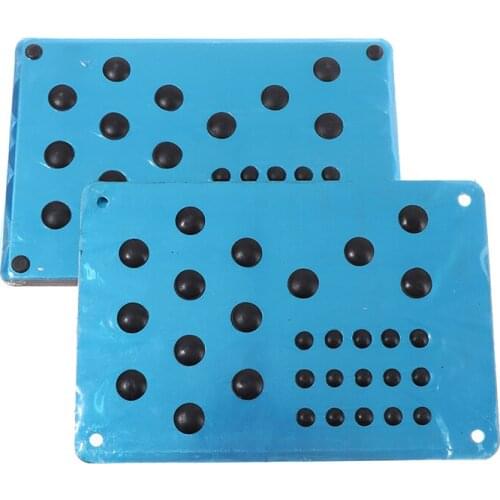 1pc Universal Car Non-slip Carpet Patch Floor Mat Foot Heel Scuff Plate Auto Alloy Plate Anti-skid Pad