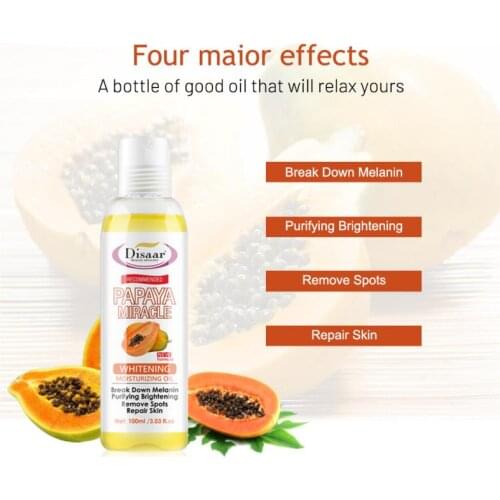 100ml Papaya Emollient Oil Deep Moisturizing Hydrating Body Face Care Skin Lifting Relaxation Massage Oil Creams Skin Care