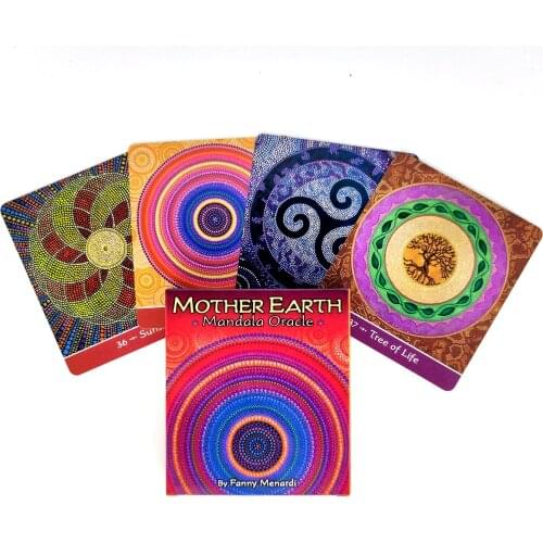 2021 New Tarot Cards Mother Earth Mandala Oracle And PDF Guidance Divination Deck Entertainment Parties Board Game 44 Pcs/Box