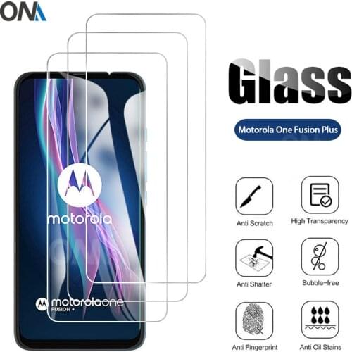 3 Pieces Tempered Glass For Motorola One Fusion Plus 6.5 Screen Protector Moto One Fusion Plus 2020 Protective Glass Film