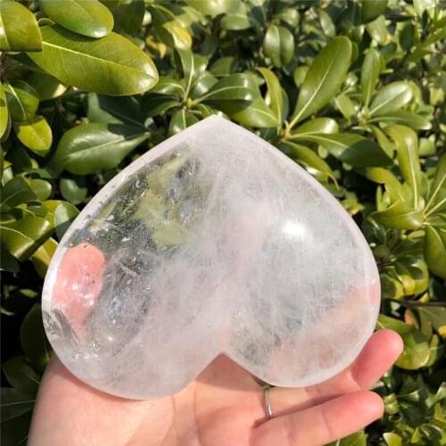 6cm Natural quartz stone crystal heart home decoration