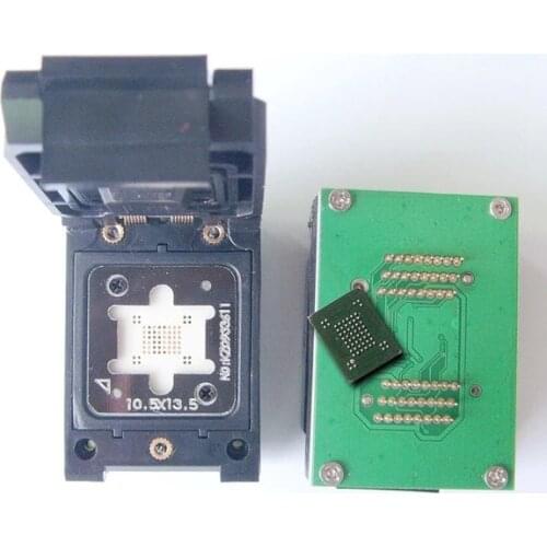 BGA63 0.8MM IC programmer adapter/BGA63 IC Test Socket /BGA63 to 48 burning socket/BGA63 flip shrapnet IC Test socket10.5X13.5MM