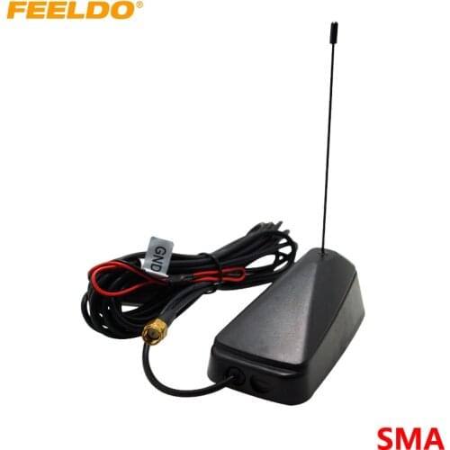 FEELDO 1Set Car SMA Active TV antenna with built-in amplifier for digital TV #AM948