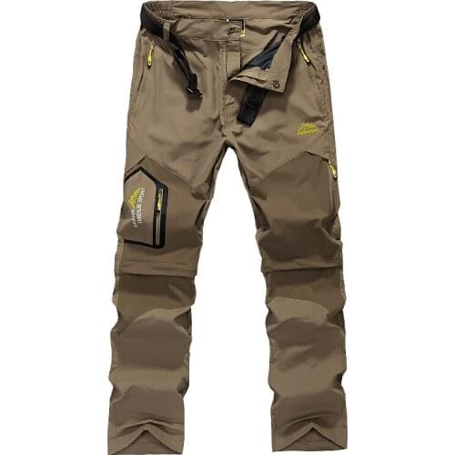 Summer Outdoor Quick-drying Pants Mens Detachable Two-piece Quick-drying Pants Mountaineering Breathable Thin Pants Mens