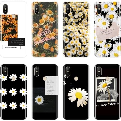 For Xiaomi MI A1 A2 Lite Mi5 Mi6 Mi8 Case Silicone Daisy Flower Back Cover For Xiaomi Mi 5 5C 5S 5X 6 6X Plus 8 SE Phone Case