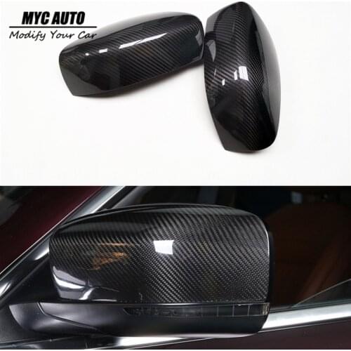 Add on 2013 2014 2015 2016 For Maserati Ghibli Quattroporte Full Real Dry Carbon Fiber Rear View Mirror Cover