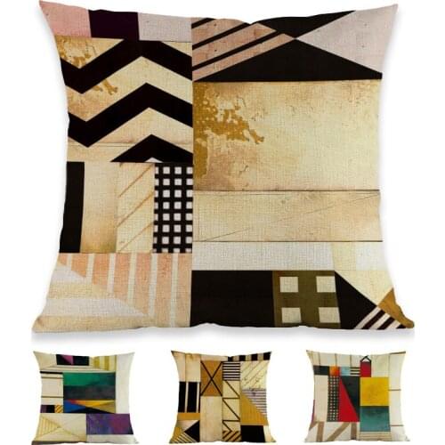 Geometric Abstract Art Pattern Decor Style Throw Pillow Case Creative Home Room Office Decoration Sofa Cushion Cover
