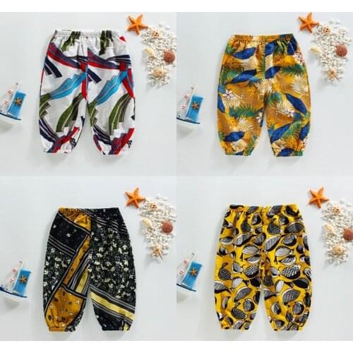 Children Summer Trousers Kids Long Harem Pants Boys Sweatpants Toddler Bottom Baby Girl Leggings Anti-mosquito Pant