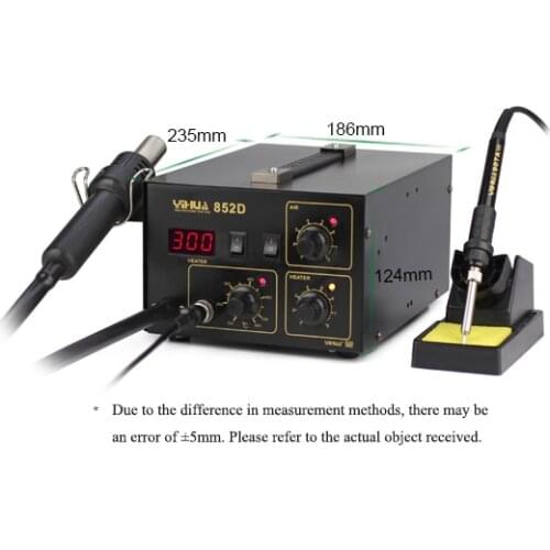 YIHUA 852D Diaphragm Pump 2 in 1 Soldering Iron Hot Air Soldering Station LED Display