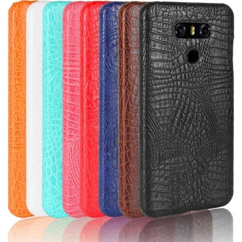 For LG G6 H870 H870DS Case Crocodile Grain Hard PC+PU Leather Surface Back Cover Hard Phone Case for LG G6 H870DS H870 5.7inch