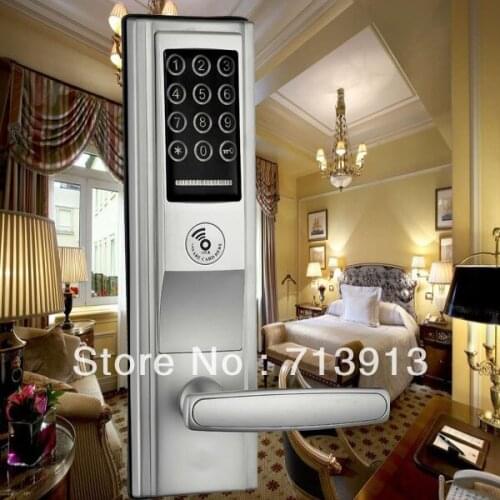 Electronic Smart home Digital Touch Screen Keypad Password Door Lock Password / Mechanical Key/ Card Unlock ET821pw