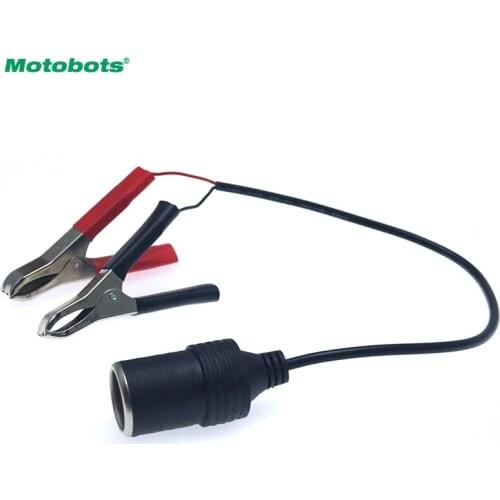 FEELDO DC12V Battery Terminal Clip-on Cigar Cigarette Lighter Power Socket Adapter Plug Car/Boat/Van For Camping Outdoor Woring