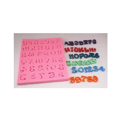 New style 26 letters and numbers chocolate silicon mold fondant Cake decoration mold chocolate mold