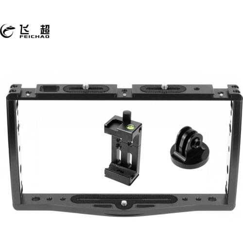Dual Use Handheld Video Rig SLR Camera Smartphone Vlog Stabilizer Metal Vertical Shooting for Gopro 9 8 5 for iPhone Canon Nikon