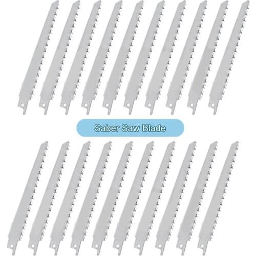 20pcs 150mm Reciprocating Sawblade HCS Jigsaw Blade Metal Steel Curve Wood Plastic Cutting Woodworking Cutting Tool Kits