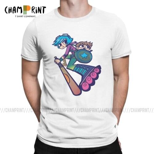 Men Ramona Scott Pilgrim VS The World T Shirts 100% Cotton Tops Novelty Short Sleeve Round Neck Tees Big Size T-Shirt