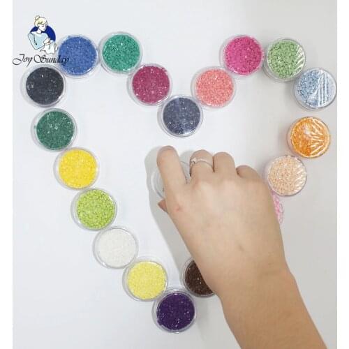 Joy Sunday,Needlwork,DMC Rhinestones for Embroidery Full Square Crystal for Diamond Painting,Mosaic,Decoration beads crafts Tool