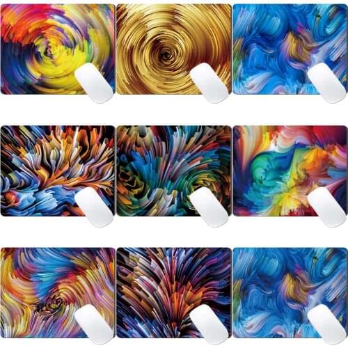 Non-slip Mouse Pad, PU Leather Waterproof Space Series Pattern Comfortable Computer Game Small Mouse Mat