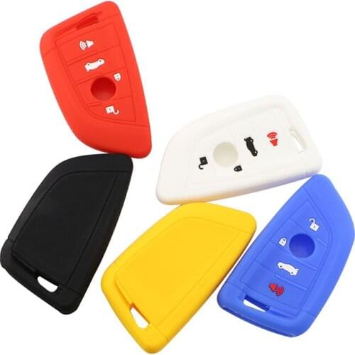 New Silicone Key Cover Case 4 Buttons for BMW 1 2 5 Series 218i X1 F48 X5 X6 F15 Smart Remote Car Key Case Shell Blank