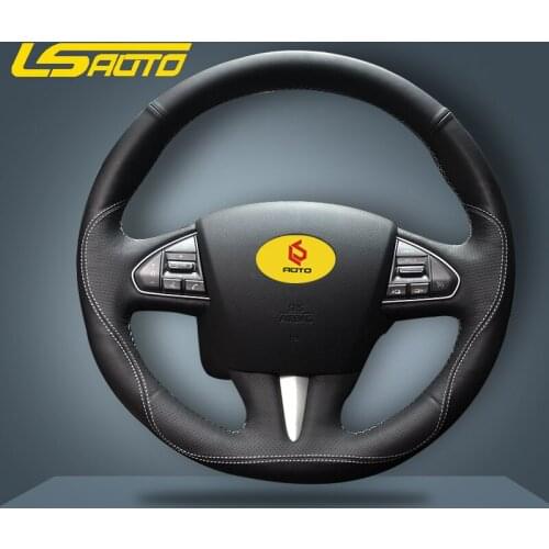 Braiding cover for Steering Wheel Cover for Infiniti Q50 2014 2015 QX50 2015 leather steering wheel case Tuning car