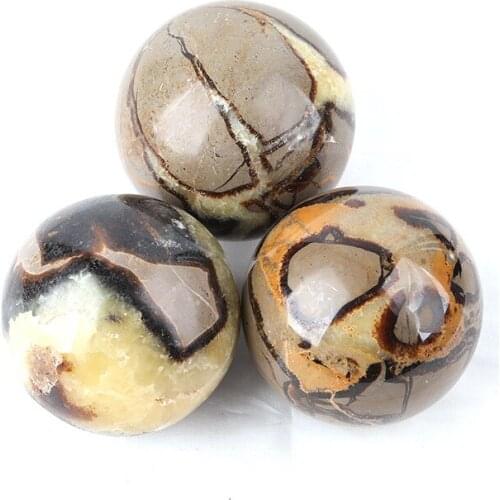 Wholesale 1PC 4-7cm Natural Septarium Septarian ball ball Massage Stones Mineral Specimen Healing Natural Quartz Crystals ball