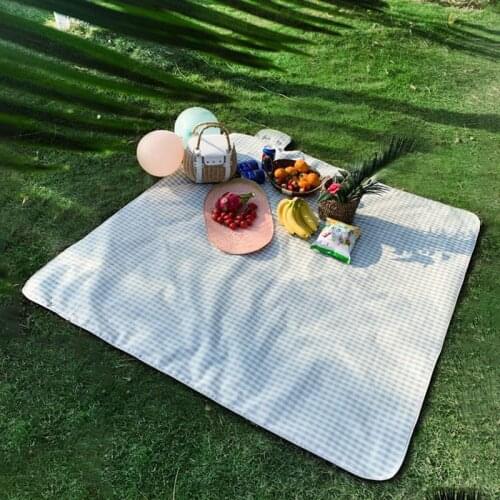 Plaid Picnic Blanket Waterproof Foldable Camping Mat Portable Outdoor Hiking Travel Picnic Beach Tent Ground Mat Lawn Games